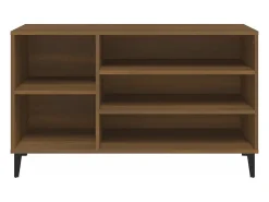 Mueble zapatero madera contrachapada roble marrón 102x36x60 cm ES373861