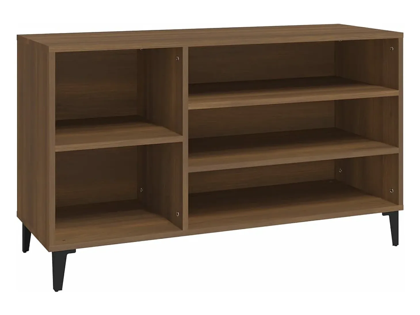 Mueble zapatero madera contrachapada roble marrón 102x36x60 cm ES373861
