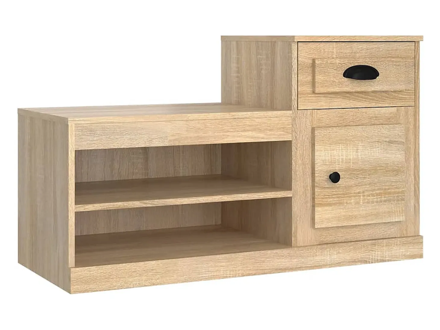 Mueble zapatero madera contrachapada roble Sonoma 100x42x60 cm ES933845