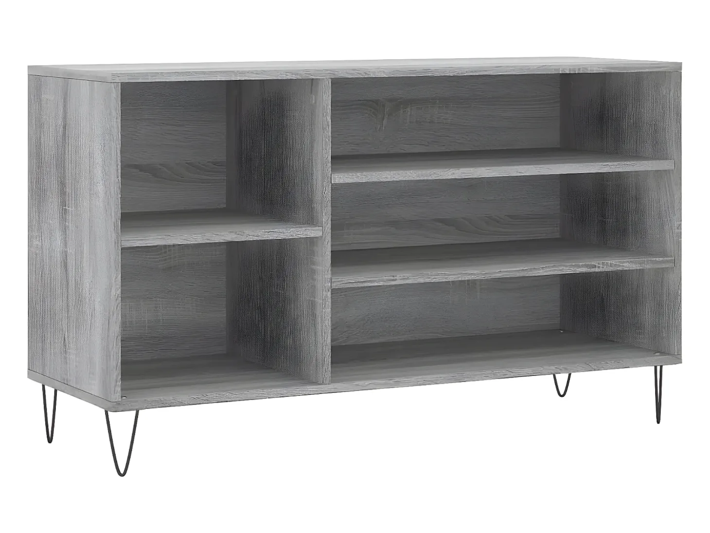 Mueble zapatero madera contrachapada gris Sonoma 102x36x60 cm ES984865