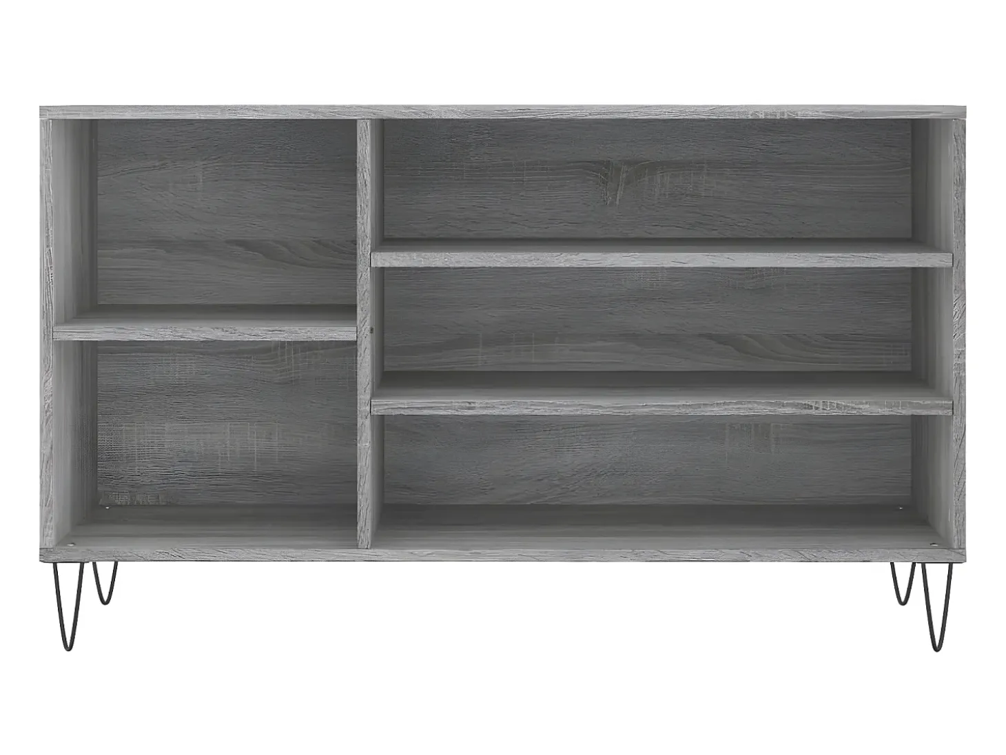 Mueble zapatero madera contrachapada gris Sonoma 102x36x60 cm ES984865