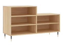 Mueble zapatero madera contrachapada roble Sonoma 102x36x60 cm ES711026