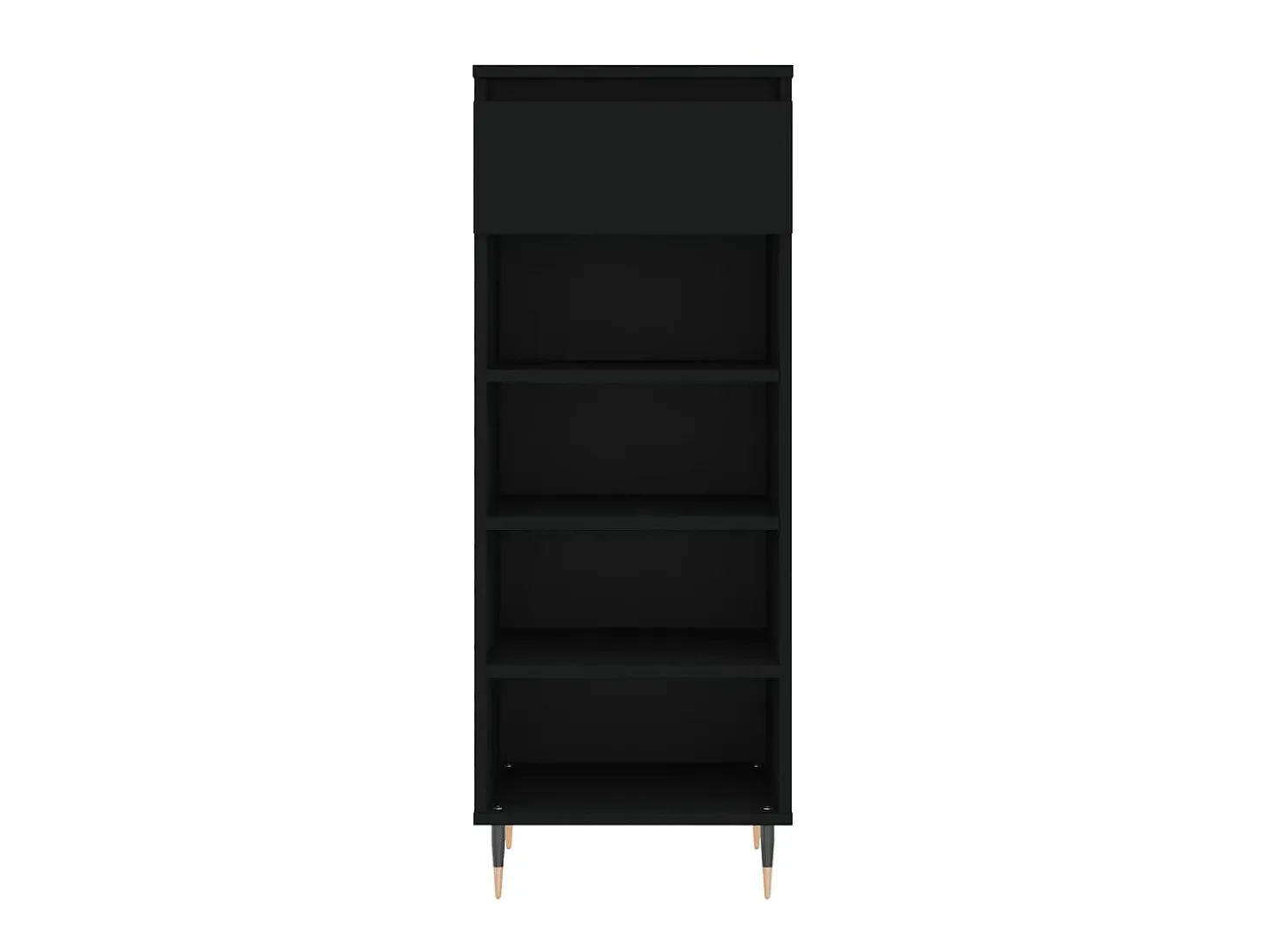 Mueble zapatero madera contrachapada negro 40x36x105 cm ES688311