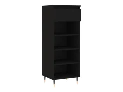 Mueble zapatero madera contrachapada negro 40x36x105 cm ES688311