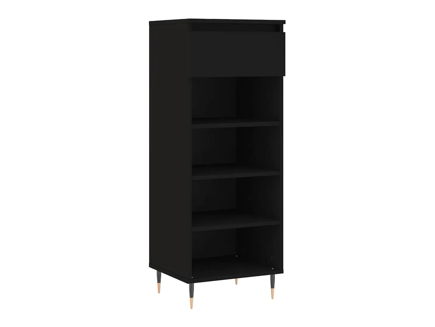 Mueble zapatero madera contrachapada negro 40x36x105 cm ES688311