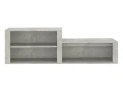 Mueble zapatero madera contrachapada gris hormigón 150x35x45 cm ES803719