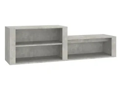 Mueble zapatero madera contrachapada gris hormigón 150x35x45 cm ES803719
