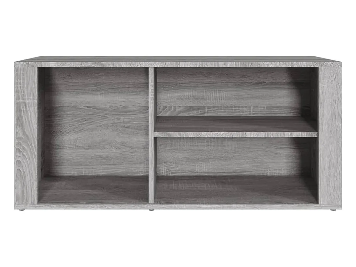 Mueble zapatero madera contrachapada gris Sonoma 100x35x45 cm ES558830