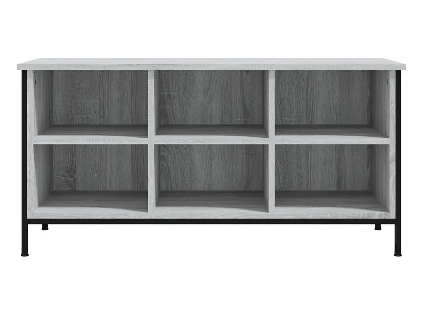 Mueble zapatero madera contrachapada gris Sonoma 100x35x50 cm ES497146