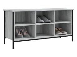 Mueble zapatero madera contrachapada gris Sonoma 100x35x50 cm ES497146
