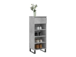 Mueble zapatero madera contrachapada gris hormigón 40x36x105 cm ES646946