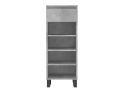 Mueble zapatero madera contrachapada gris hormigón 40x36x105 cm ES646946