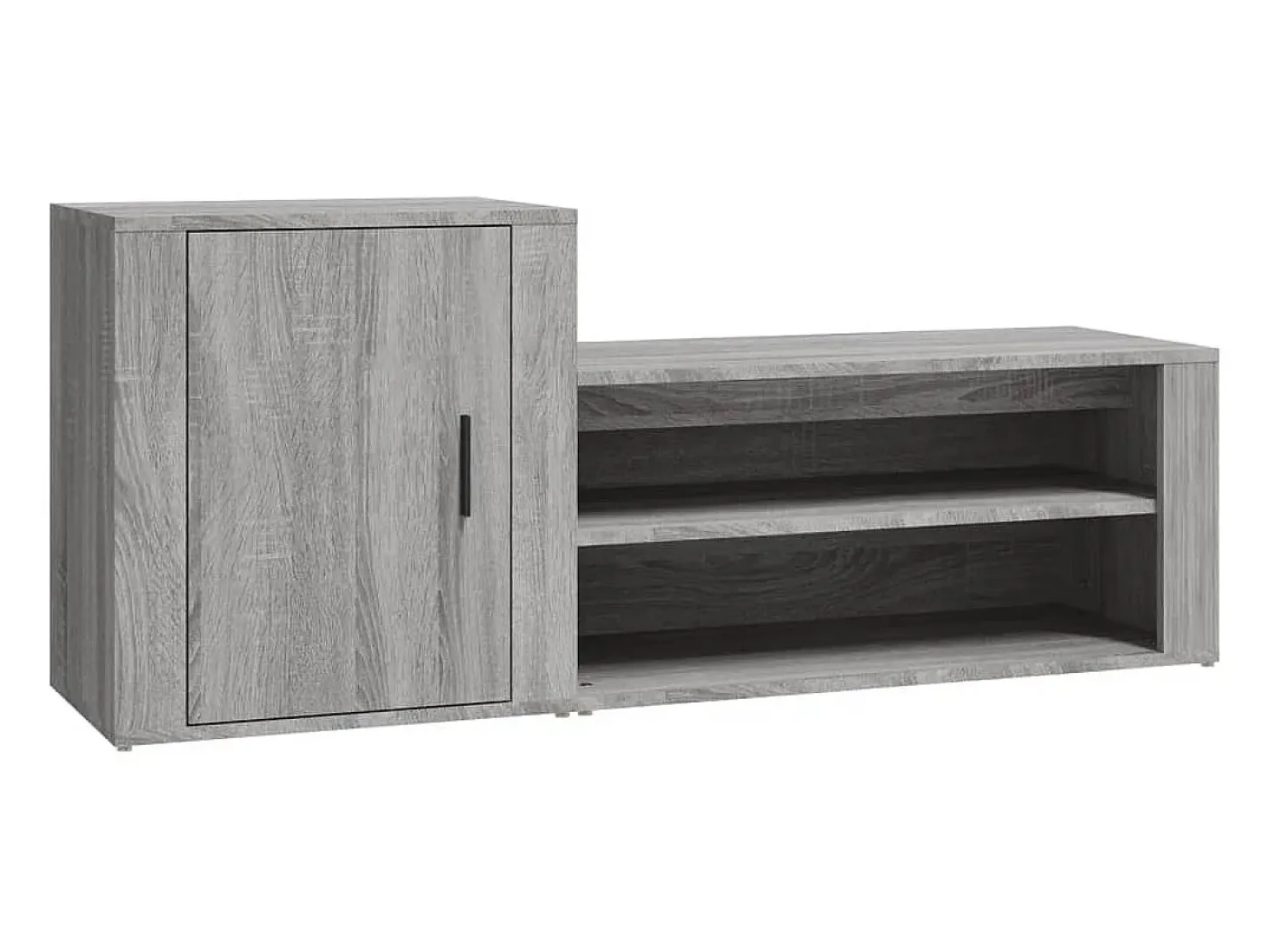 Mueble zapatero madera contrachapada gris Sonoma 130x35x54 cm ES996166