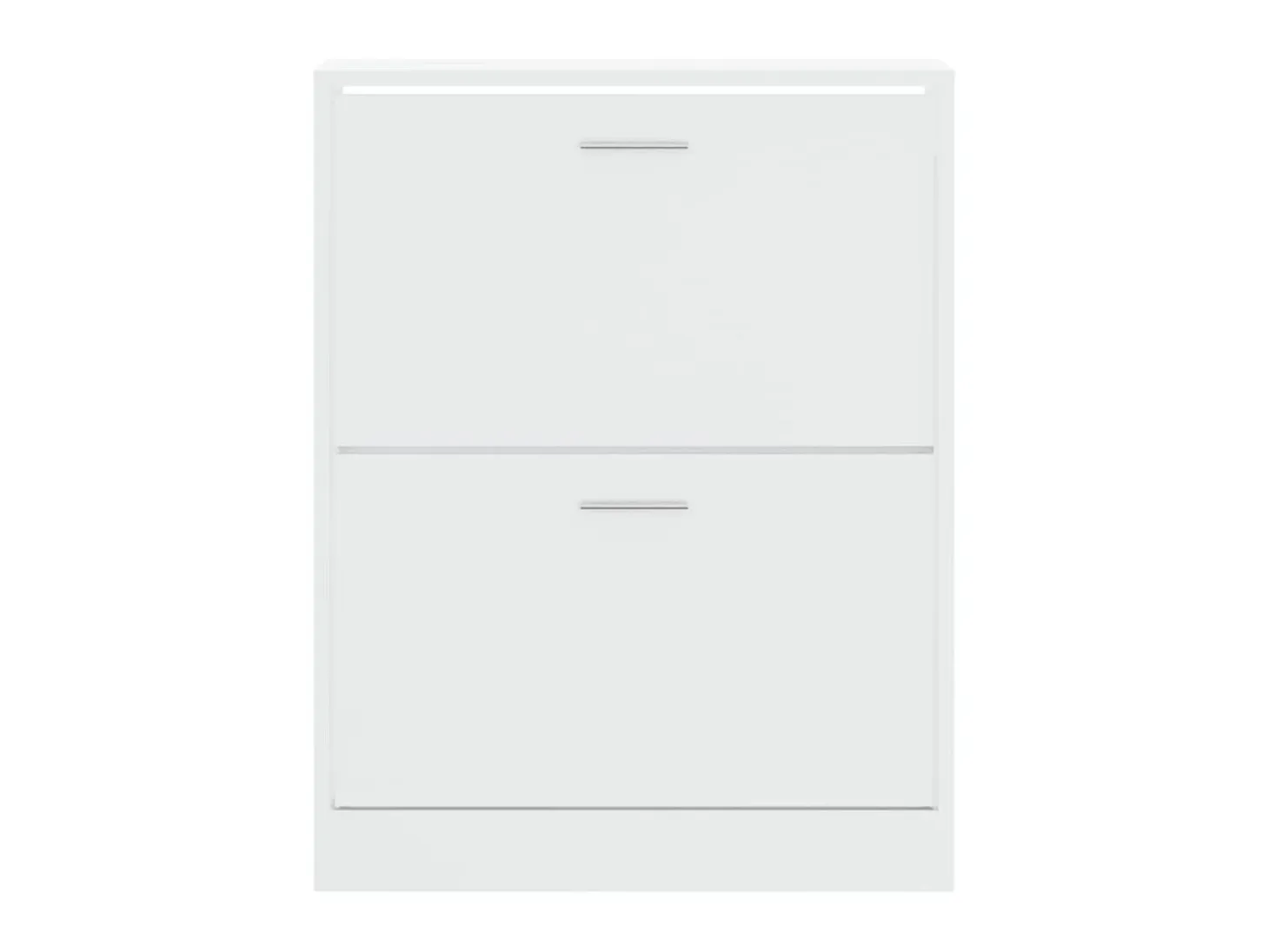 Mueble zapatero madera contrachapada blanco brillo 63x24x81 cm ES207379