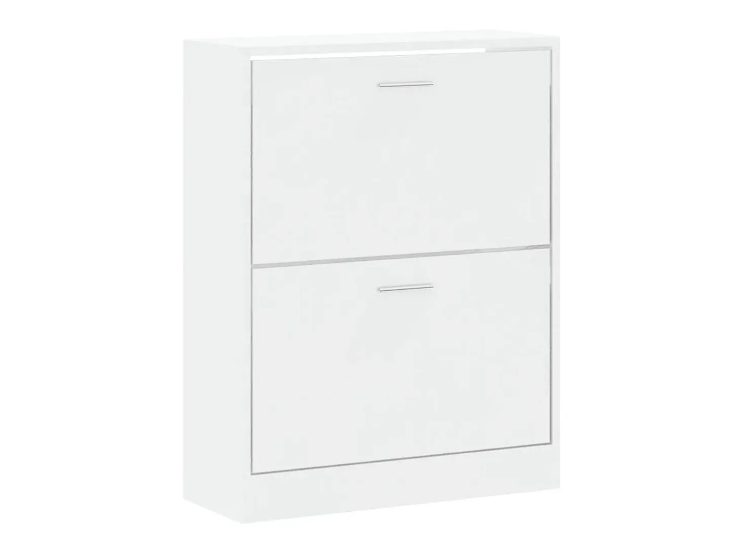 Mueble zapatero madera contrachapada blanco brillo 63x24x81 cm ES207379