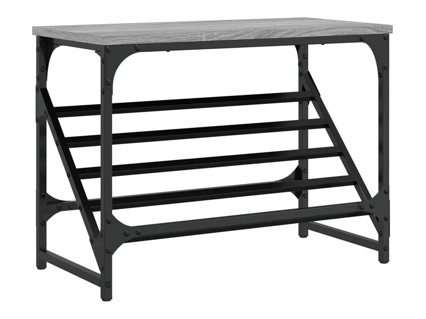 Mueble zapatero madera de ingeniería gris Sonoma 60x30x45 cm ES789472