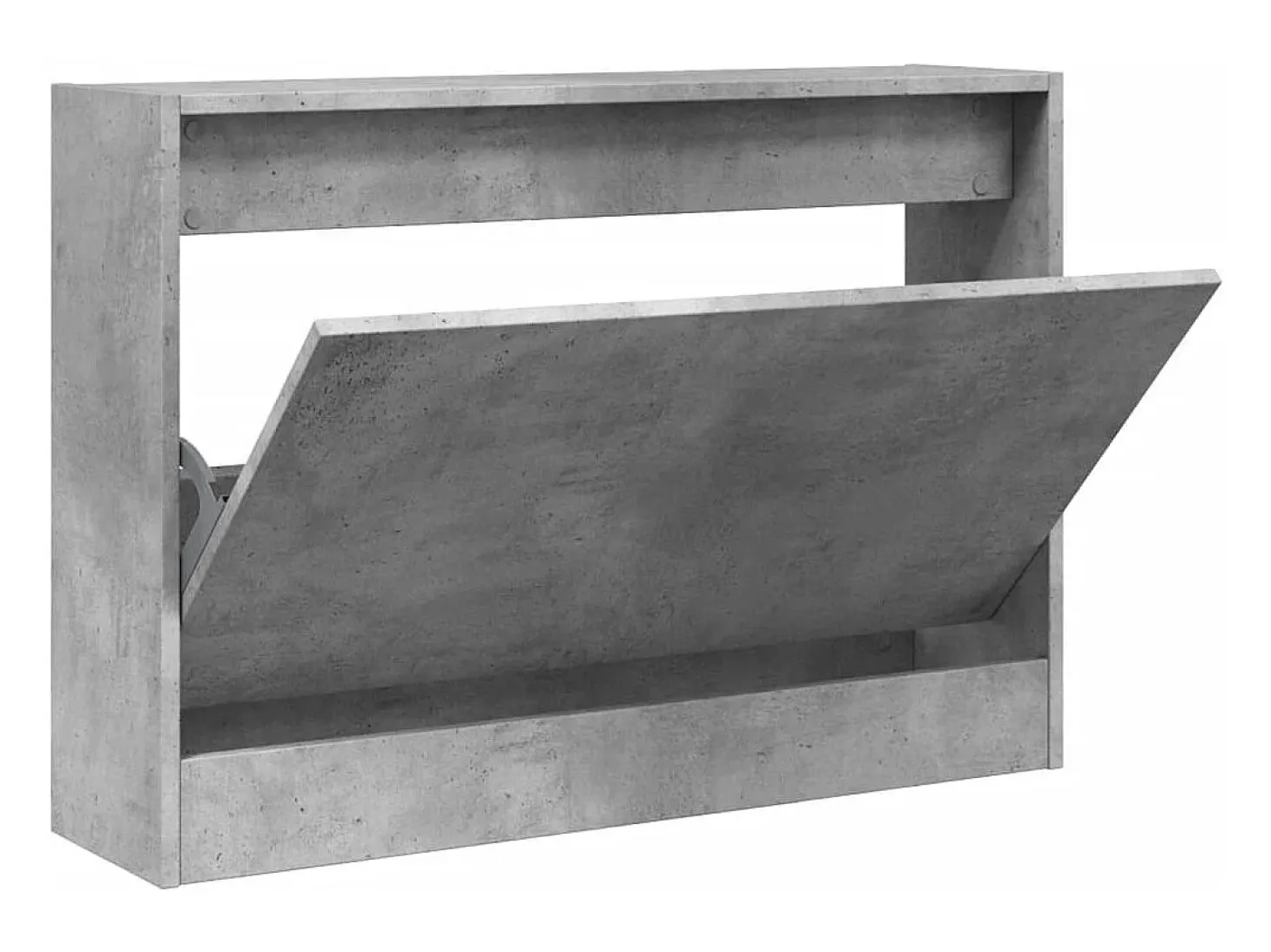 Mueble zapatero madera de ingeniería gris hormigón 80x21x57 cm ES756684