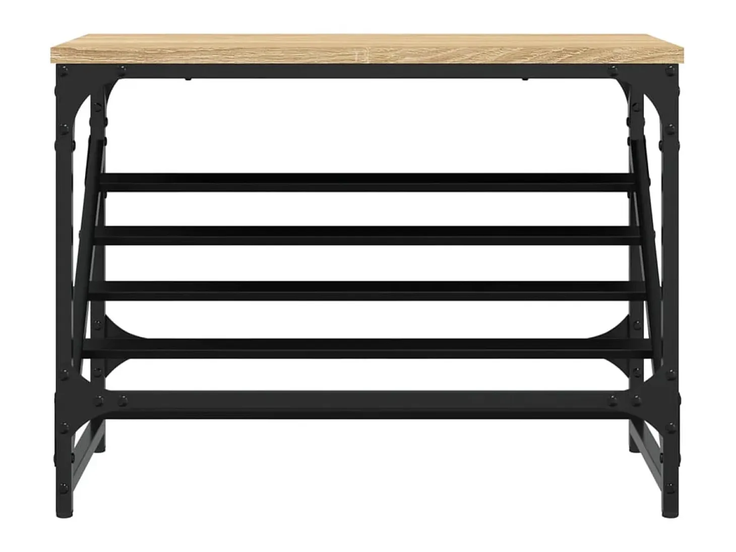 Mueble zapatero madera de ingeniería roble Sonoma 60x30x45 cm ES664809