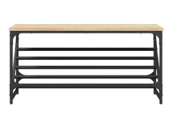Mueble zapatero madera de ingeniería roble Sonoma 90x30x45 cm ES403204
