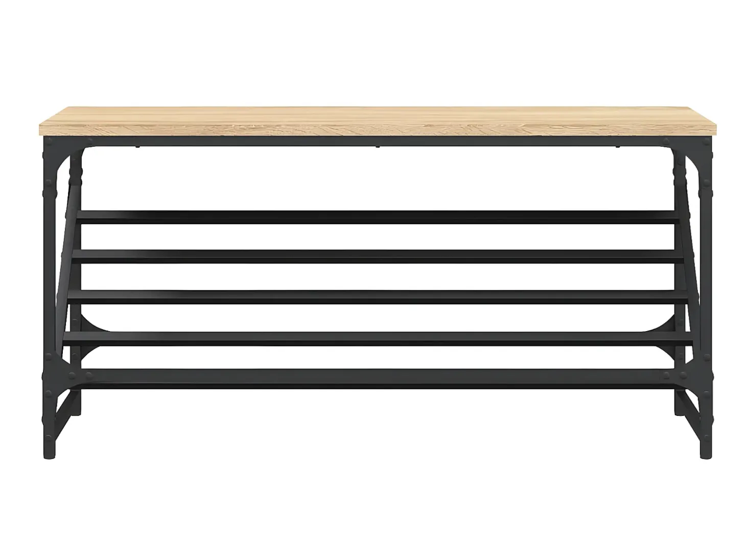 Mueble zapatero madera de ingeniería roble Sonoma 90x30x45 cm ES403204