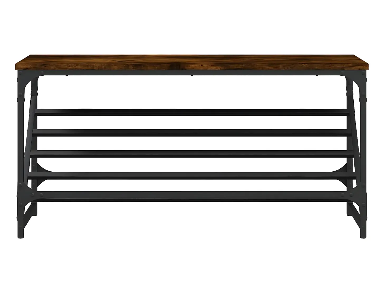 Mueble zapatero madera de ingeniería roble ahumado 90x30x45 cm ES189374