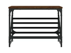 Mueble zapatero madera de ingeniería marrón roble 60x30x45 cm ES339504