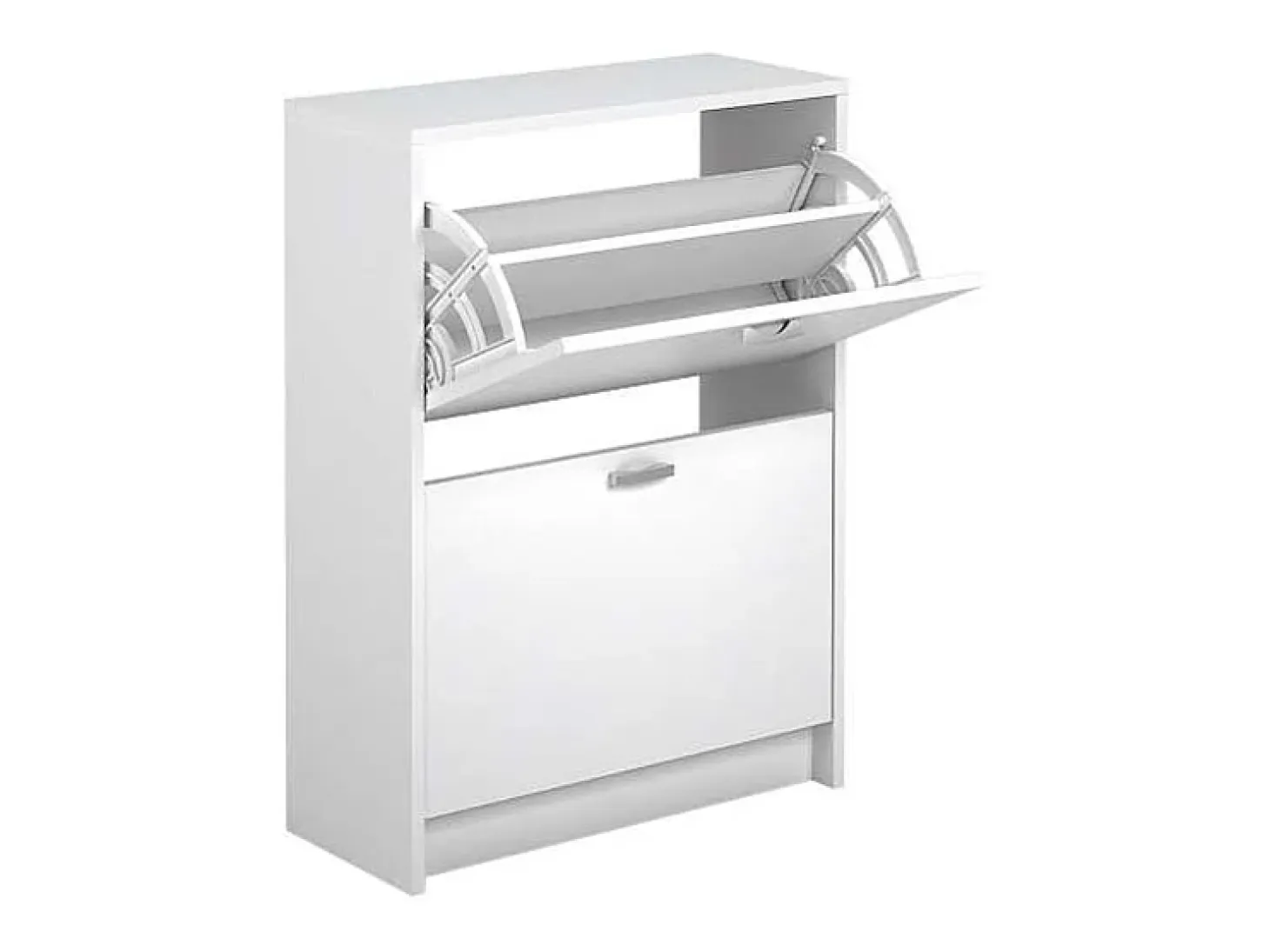 Mueble Zapatero Manila con 2 trampones en blanco. 60 cm(ancho) 81.6 cm(altura) 25 cm(fondo