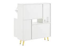 Mueble zapatero moderno con LED - Blanco Brillante - Elegante y Práctico