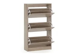 Mueble Zapatero Ángel 3 Puertas Color Roble, para 18 Pares