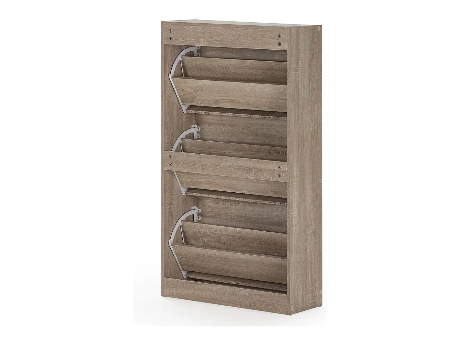 Mueble Zapatero Ángel 3 Puertas Color Roble, para 18 Pares