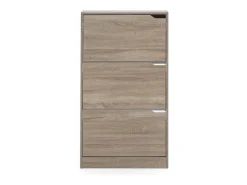Mueble Zapatero Ángel 3 Puertas Color Roble, para 18 Pares