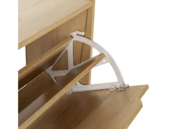 Mueble Zapatero Ángel 3 Puertas Color Roble Claro, para 18 Pares