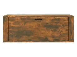 Mueble zapatero pared contrachapada roble ahumado 100x35x38 cm ES197125