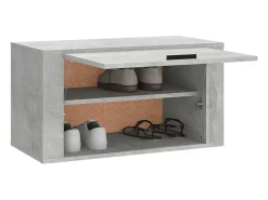 Mueble zapatero pared contrachapada gris hormigón 70x35x38 cm ES406516