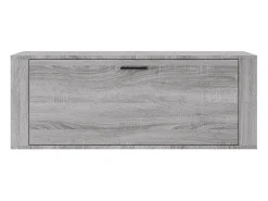 Mueble zapatero pared contrachapada gris Sonoma 100x35x38 cm ES736954
