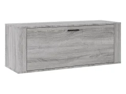 Mueble zapatero pared contrachapada gris Sonoma 100x35x38 cm ES736954