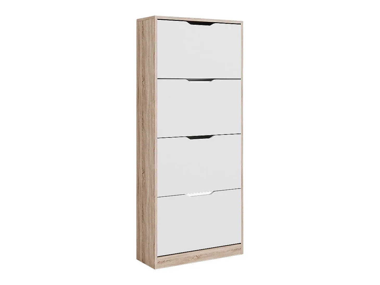 Mueble zapatero sonoma/blanco 59x22x137 luca