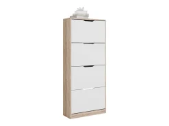 Mueble zapatero sonoma/blanco 59x22x137 luca