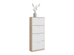 Mueble zapatero sonoma/blanco 59x22x137 gizmo