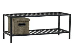 Mueble Zapatero Vita, Negro, 34x79x32 cm, Kendra Home