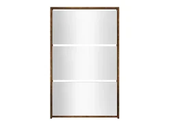 Mueble zapatero y espejo 3 niveles roble ahumado 63x17x102,5 cm ES234441