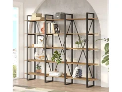 Muebles de estanterías de madera y metal ASTORIA