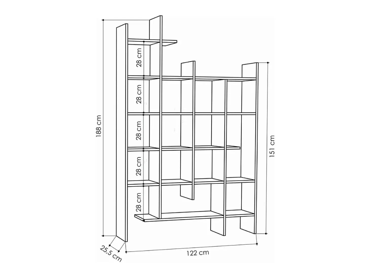Muebles de estanterías de madera BOK