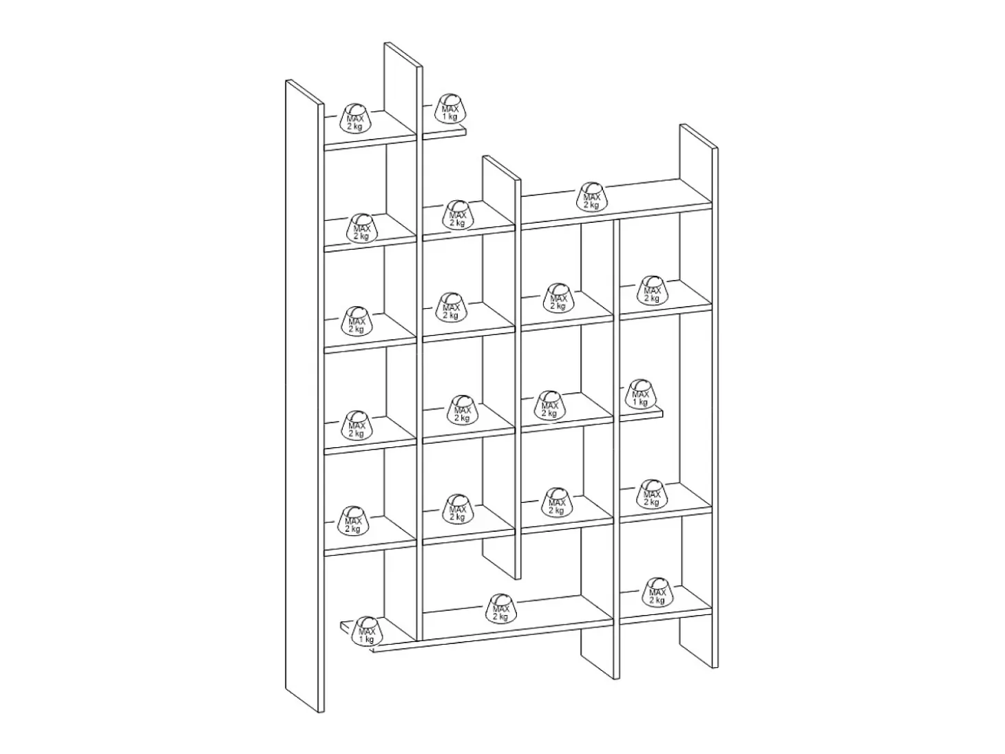 Muebles de estanterías de madera BOK