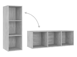Muebles de salón 2 piezas madera ingeniería gris hormigón