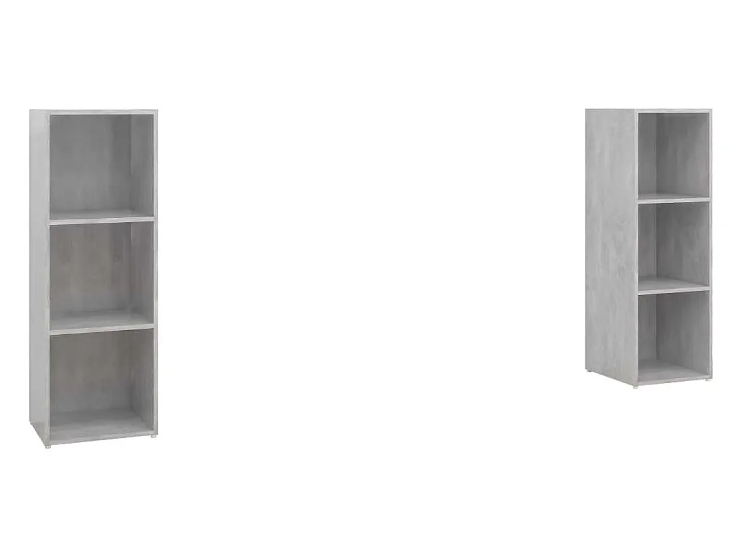 Muebles de salón 2 piezas madera ingeniería gris hormigón