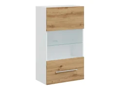 Muebles de TV 5 piezas con iluminación LED roble artesanal