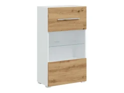Muebles de TV 5 piezas con iluminación LED roble artesanal
