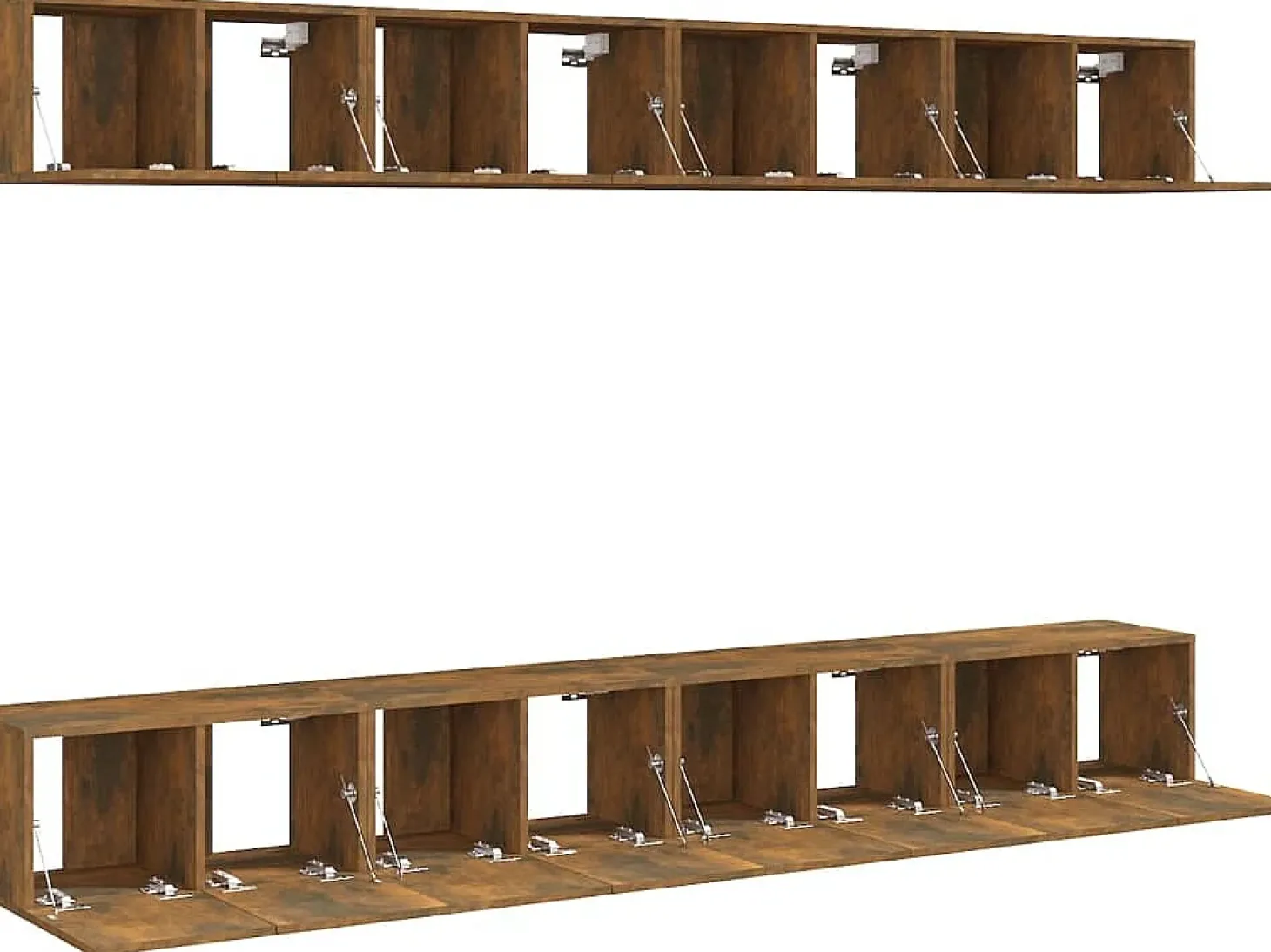 Muebles de TV 8 piezas madera color roble ahumado 60x30x30 cm