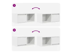 Muebles de TV 2 uds Blanco 60x31x25,5 cm Madera de ingeniería
